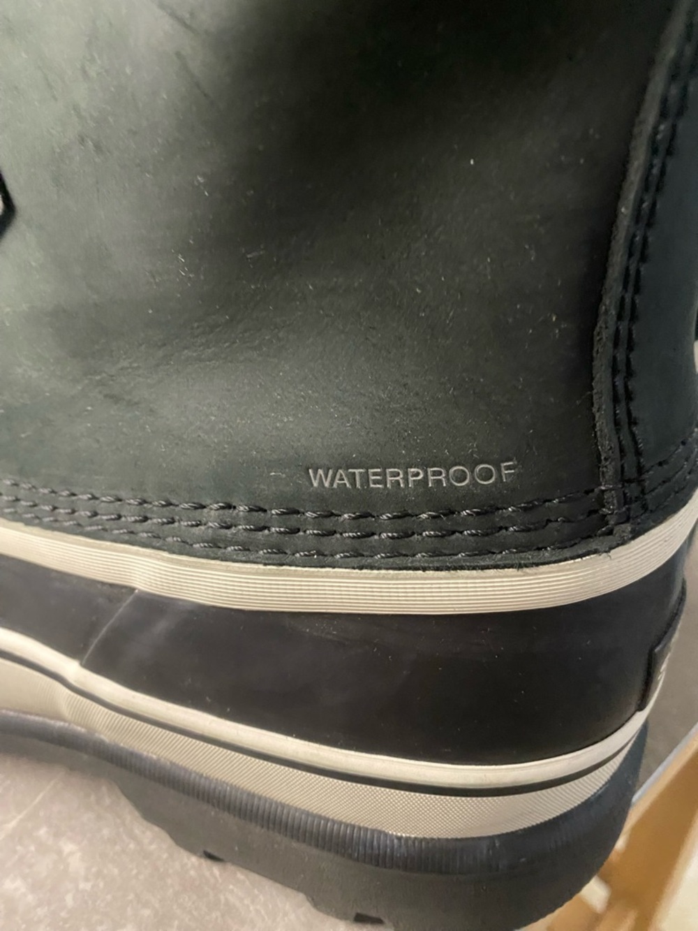 SOREL Caribou Waterproof Boot Insulated Black Dark Stone Natural Rubber Men's 13 - Picture 7 of 16